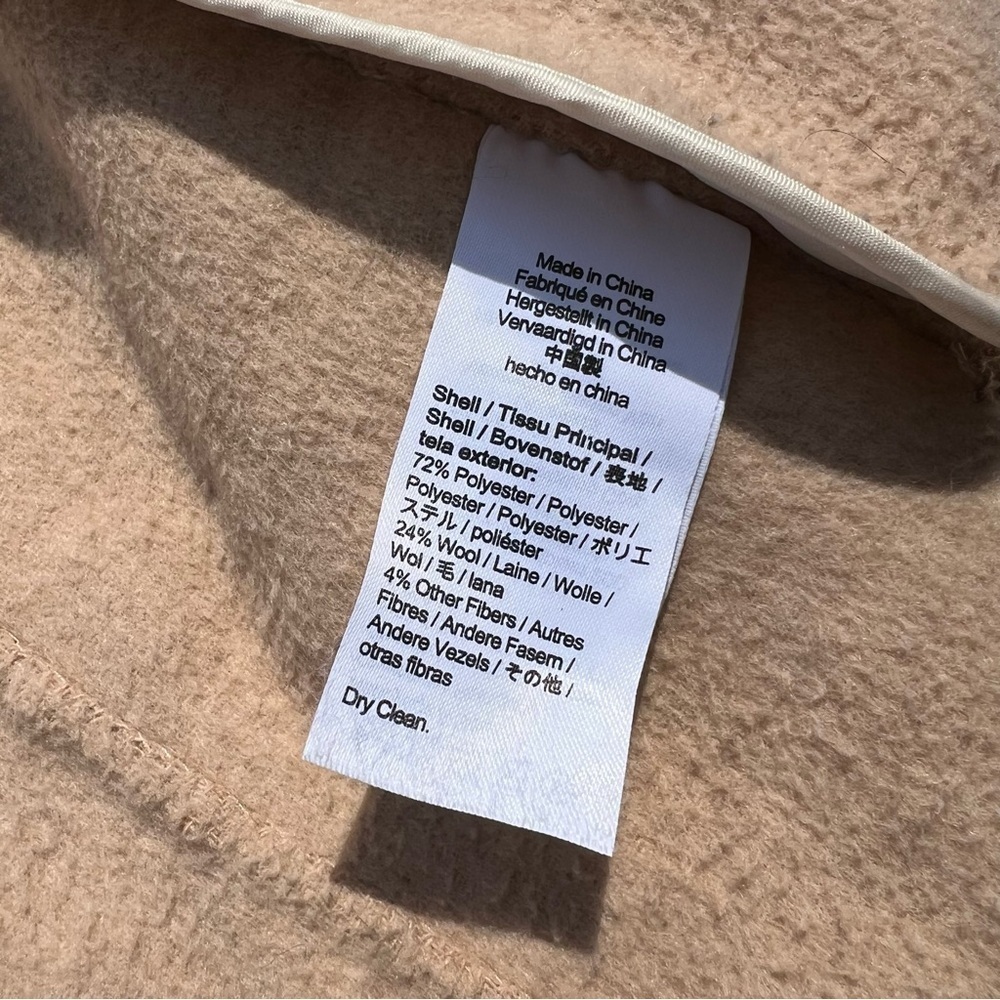 J.Crew Double Face Wool Blend Blazer Coat Ivory Tan Preppy Classic Size 2 - Picture 9 of 11